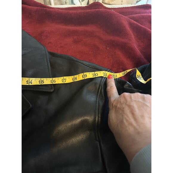 Vintage 90's Calvin Klein 100% Genuine Leather Black Lightweight Jacket Size XL - Picture 5 of 7